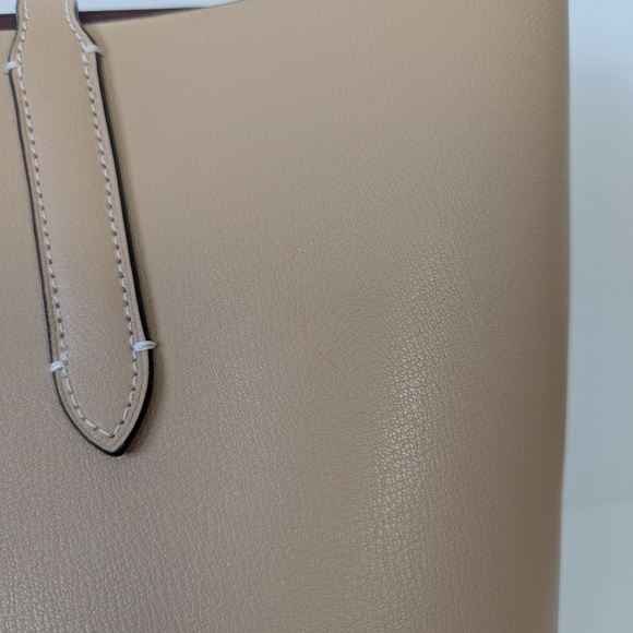 Coach Avenue Large Tote Carryall Beige Leather Bag - Picture 9 of 16